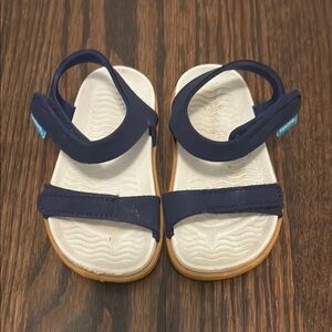 Native Shoes Blue and White Sandals with Velcro Straps